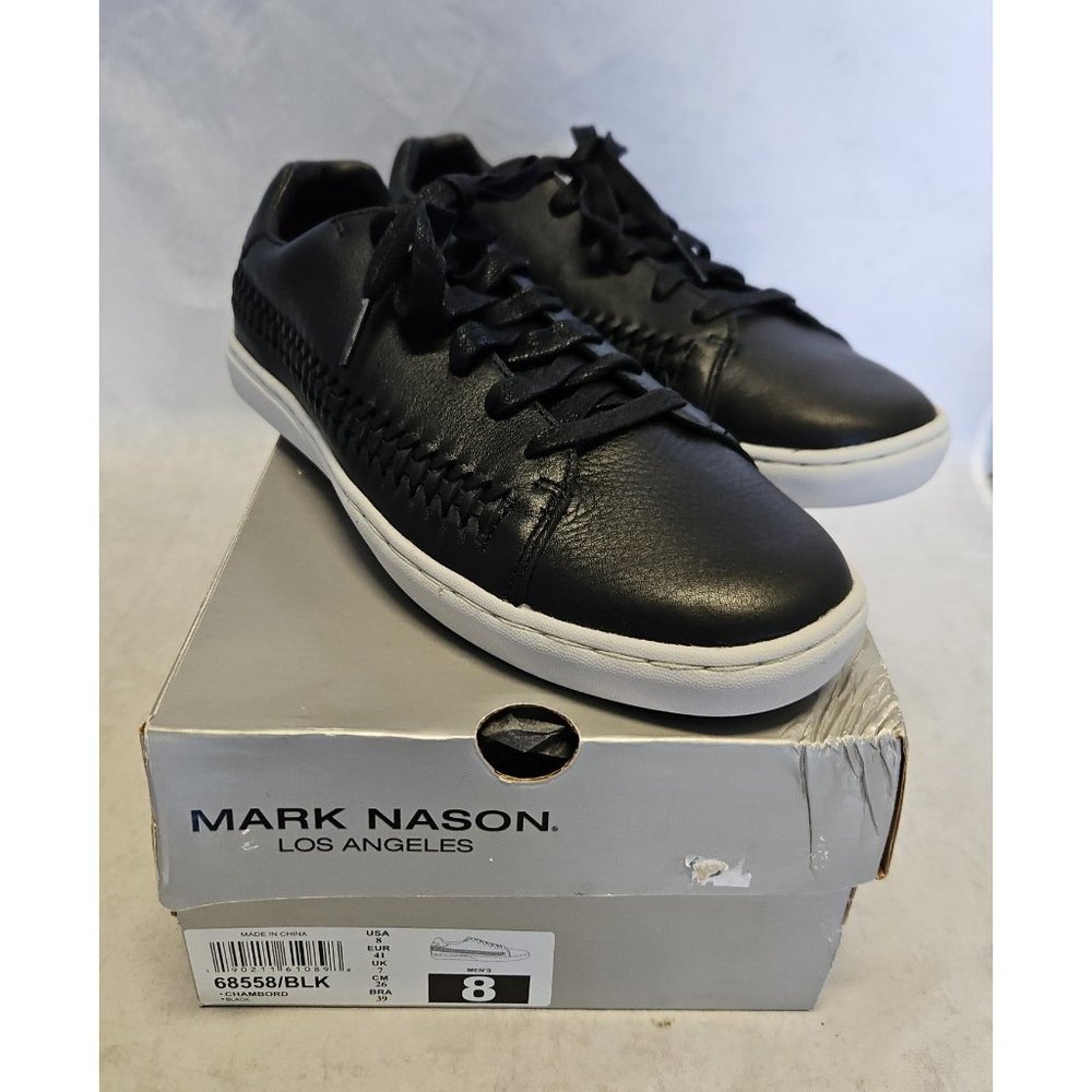 Mark Nason Black Leather Mens Shoes Size 8